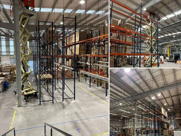 Reubicación de instalación eléctrica y racks, Planta Toluca, Estado de México: vista de conjunto de sus 3 imágenes
