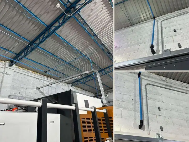 Derivaciones del sistema de tuberías Transair, Planta Toluca, Estado de México: vista de conjunto de sus 3 imágenes