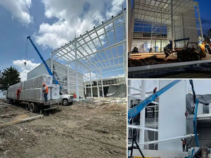 Suministro y montaje de panel Kingspan, Toluca, Estado de México: vista de conjunto de sus 3 imágenes