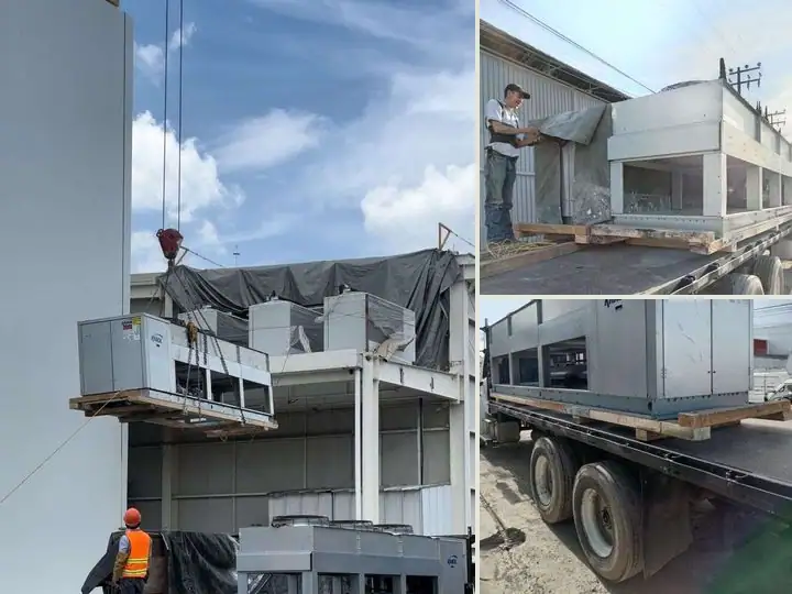 Equipos de refrigeración de los CEDIS, Toluca, Estado de México: vista de conjunto de sus 3 imágenes