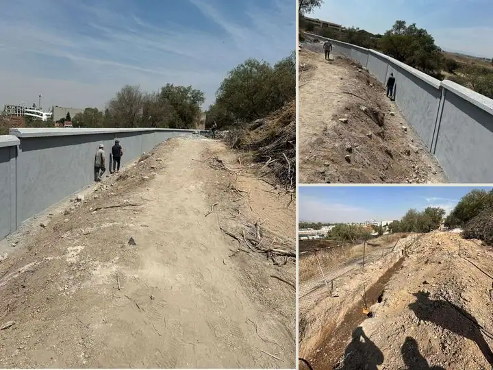Barda perimetral, Cuautitlán Izcalli, Estado de México: vista de conjunto de sus 3 imágenes