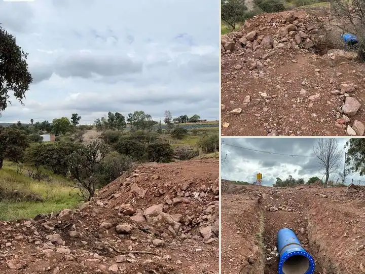 Primera etapa del acueducto El Zapotillo, El Zapotillo, Guadalajara: vista de conjunto de sus 3 imágenes