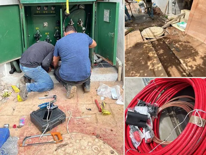 Reubicación de subestación eléctrica, Tejupilco, Estado de México: vista de conjunto de sus 3 imágenes