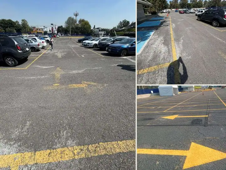 Redistribución y rehabilitación de estacionamientos: vista de conjunto de sus 3 imágenes