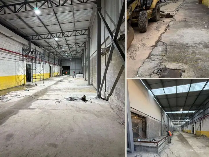 Almacén de materia prima, Planta Toluca, Estado de México: vista de conjunto de sus 3 imágenes